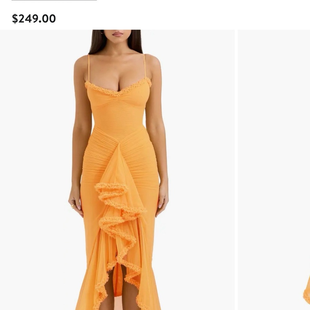 House of CB Vibrant Orange Maxi Dress